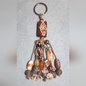 Wood Keychain w/ Charms